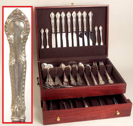 English Gadroon (Sterling, 1939, No Monos) 64 Piece Set
