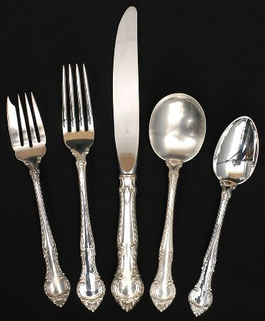 English Gadroon (Sterling, 1939, No Monos) 5 Piece Place Size Setting