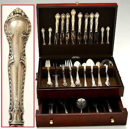 English Gadroon (Sterling, 1939, No Monos) 65 Piece Set