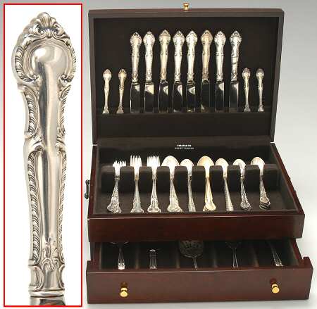 English Gadroon (Sterling, 1939, No Monos) 63 Piece Set
