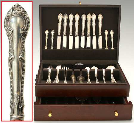 English Gadroon (Sterling, 1939, No Monos) 64 Piece Set