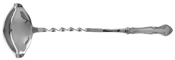 English Gadroon (Sterling, 1939, No Monos) Punch Ladle with Stainless Bowl