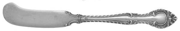 English Gadroon (Sterling, 1939, No Monos) Flat Handle Butter Spreader