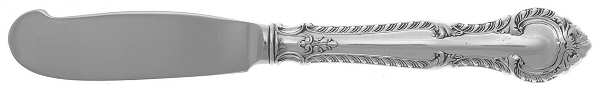 English Gadroon (Sterling, 1939, No Monos) Butter Spreader Hollow Hdl-Paddle/Stainless Blade