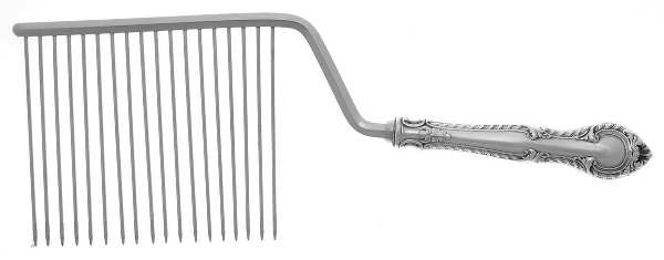 English Gadroon (Sterling, 1939, No Monos) Cake Breaker with Silverplate Prongs