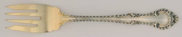 English Gadroon (Sterling, 1939, No Monos) Large Individual Solid Fish/Salad Fork