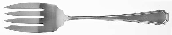 Fairfax (Sterling, 1910, No Monograms) Medium Solid Cold Meat Serving Fork