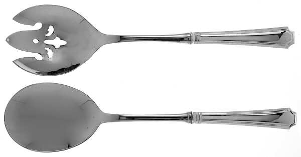 Fairfax (Sterling, 1910, No Monograms) 2 Pc Salad Set with Stainless Bowl