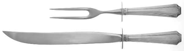 Fairfax (Sterling, 1910, No Monograms) Small 2-Piece Steak Carving Set w/Stainless Blade