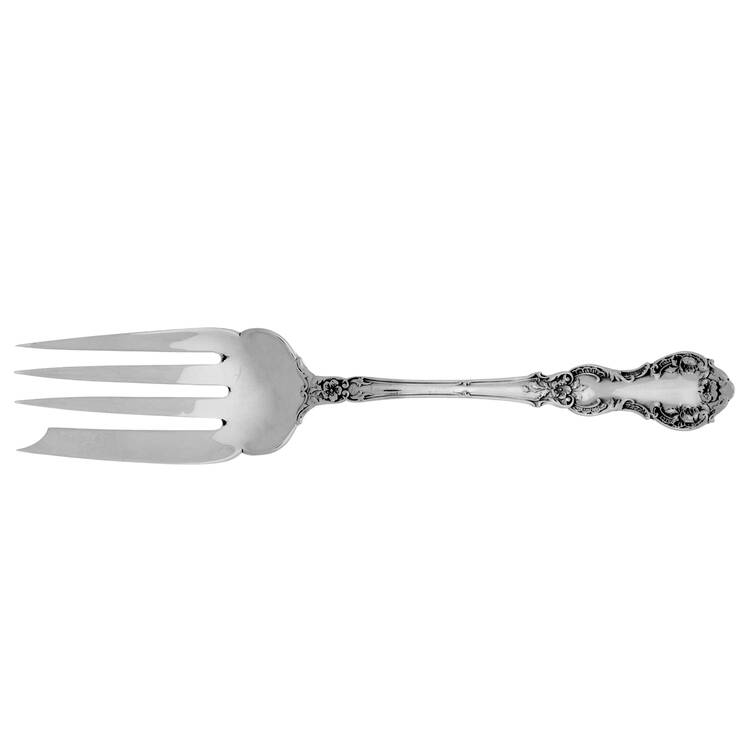 Fleury (Sterling, 1909, No Monograms) Small Solid Cold Meat Serving Fork by Gorham Silver