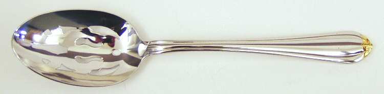 Golden Melon Bud (Stainless-Gold) Pierced Tablespoon (Serving Spoon) by Gorham Silver