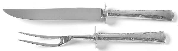 Greenbrier (Sterling, 1938, No Monos) Small Steak 2-Piece Carving Set w/Stainless Blade