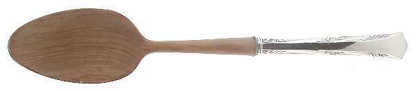 Greenbrier (Sterling, 1938, No Monos) Salad Serving Spoon with Wooden Bowl