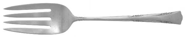 Greenbrier (Sterling, 1938, No Monos) Medium Solid Cold Meat Serving Fork