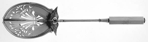 Isis (Sterling, 1870) Large Bright Cut Ice Serving Spoon