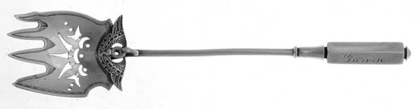 Isis (Sterling, 1870) Sardine Serving Fork Tined Large Bright Cut