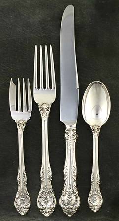 King Edward (Sterling, 1936, No Monos) 4 Piece Dinner Size Setting