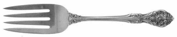 King Edward (Sterling, 1936, No Monos) Small Solid Serving Fork by Gorham Silver