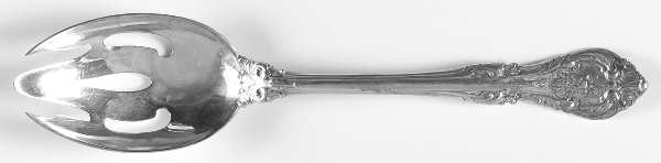 King Edward (Sterling, 1936, No Monos) Pierced Tablespoon (Serving Spoon)