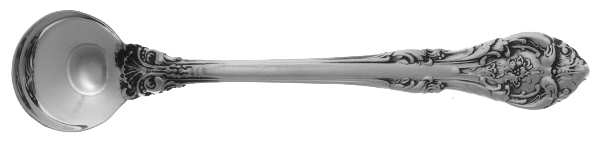 King Edward (Sterling, 1936, No Monos) Individual Salt Spoon by Gorham Silver
