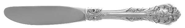 King Edward (Sterling, 1936, No Monos) Modern Hollow Butter Spreader (Stainless) by Gorham Silver
