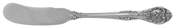 King Edward (Sterling, 1936, No Monos) Flat Handle Butter Spreader