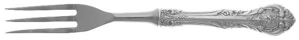 King Edward (Sterling, 1936, No Monos) Individual Fruit Fork with Stainless Tines