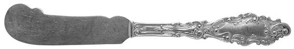 Luxembourg (Sterling, 1893) Large Flat Handle Butter Spreader