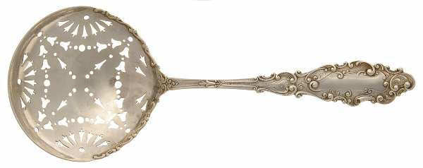 Luxembourg (Sterling, 1893) Large Pierced Pea Serving Spoon