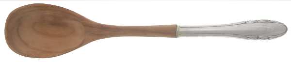 Lyric (Sterling, 1940, No Monos) Salad Serving Spoon with Wooden Bowl by Gorham Silver