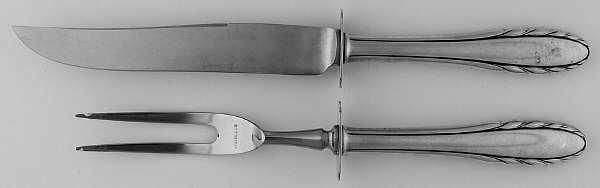 Lyric (Sterling, 1940, No Monos) 2 Piece Small Carving Set W Sterling Guard by Gorham Silver
