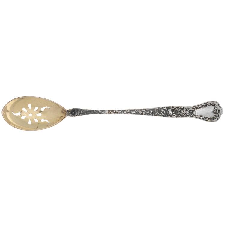 Marguerite (Sterling, 1901) Pierced Bowl Short Handle Olive Spoon by Gorham Silver