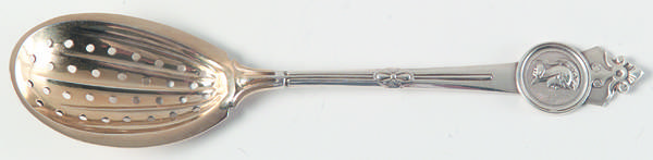 Medallion (Sterling, 1864) Pierced Bowl Short Handle Olive Spoon