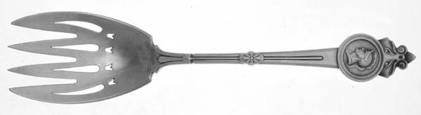 Medallion (Sterling, 1864) Solid Salad Serving Fork by Gorham Silver