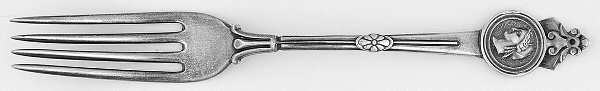 Medallion (Sterling, 1864) Solid Youth Tea Fork by Gorham Silver