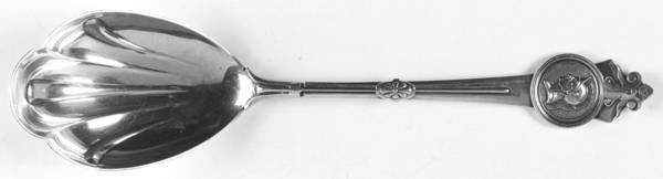 Medallion (Sterling, 1864) Solid Salad Serving Spoon by Gorham Silver