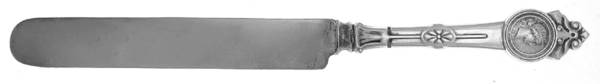 Medallion (Sterling, 1864) Monogram Hollow Handle Bolster Blunt Knife by Gorham Silver