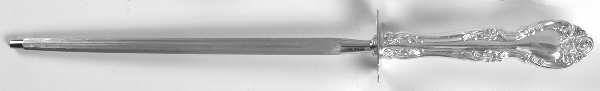 Melrose (Sterling, 1948, No Monograms) Large Steel Rod Knife Sharpener by Gorham Silver