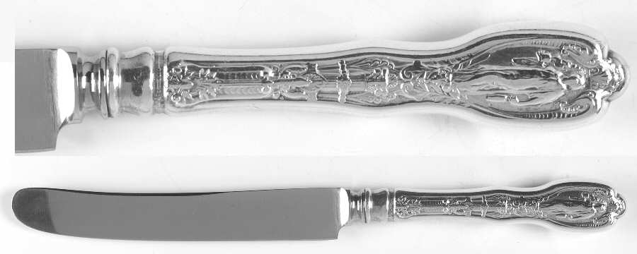 Mythologique (Sterling, 1894, Old, NoBeads, NoFaceBow) Old French Hollow Knife with Bolster