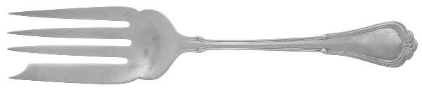 Norfolk-Villa Norfolk (Sterling) Small Solid Cold Meat Serving Fork by Gorham Silver