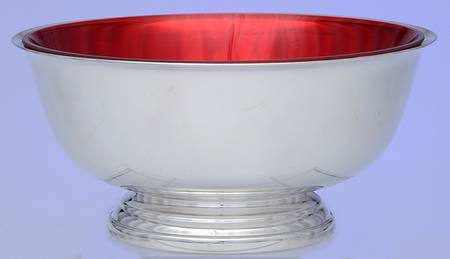 Paul Revere Bowls (Silverplate, Hollowware) 6" Paul Revere Bowl & Red Glass Liner
