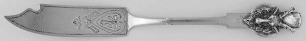 Saxon Stag (Coin, 1855) Bright Cut Solid Pickle Serving Knife