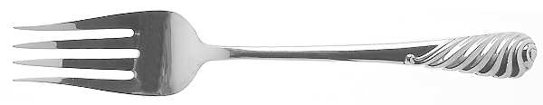 Sea Sculpture (Sterling, 1986) Medium Solid Cold Meat Serving Fork