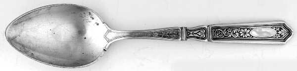 St. Dunstan Chased (Sterling, 1917) Dessert/Oval Soup Spoon