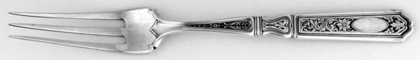 St. Dunstan Chased (Sterling, 1917) Individual Solid Fruit Fork
