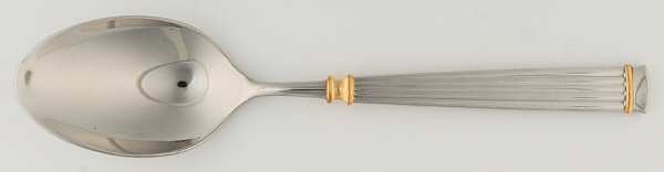 Acropole Dore (Stainless, Gold Acct) Solid Serving Spoon