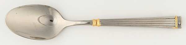 Acropole Dore (Stainless, Gold Acct) Place/Oval Soup Spoon