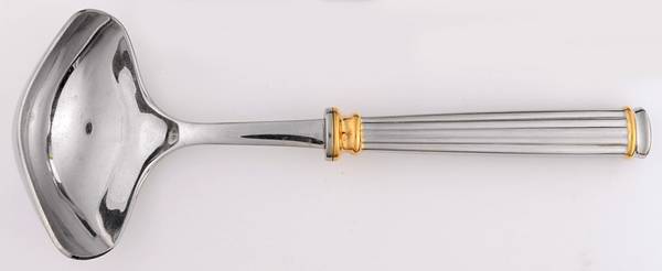 Acropole Dore (Stainless, Gold Acct) Solid Gravy Ladle