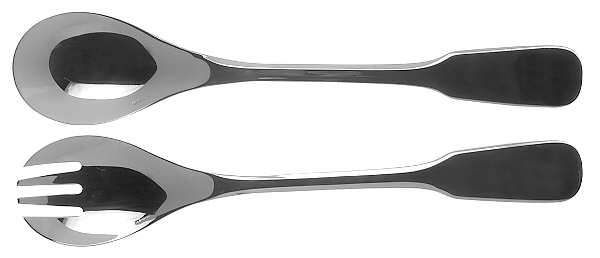 Lutece (Stainless) (2 Pc) Solid Salad Set by Guy Degrenne