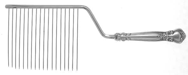 Chantilly (Sterling, 1950, "Gorham", No Monograms) Cake Breaker with Silverplate Prongs